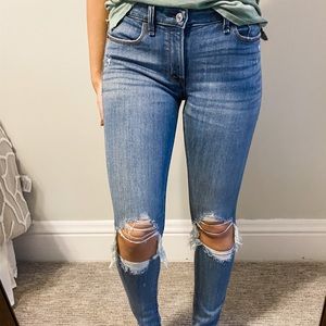 Distressed jeans